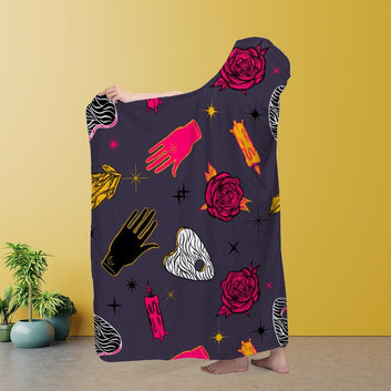 Witch Halloween Gothic Hooded blanket