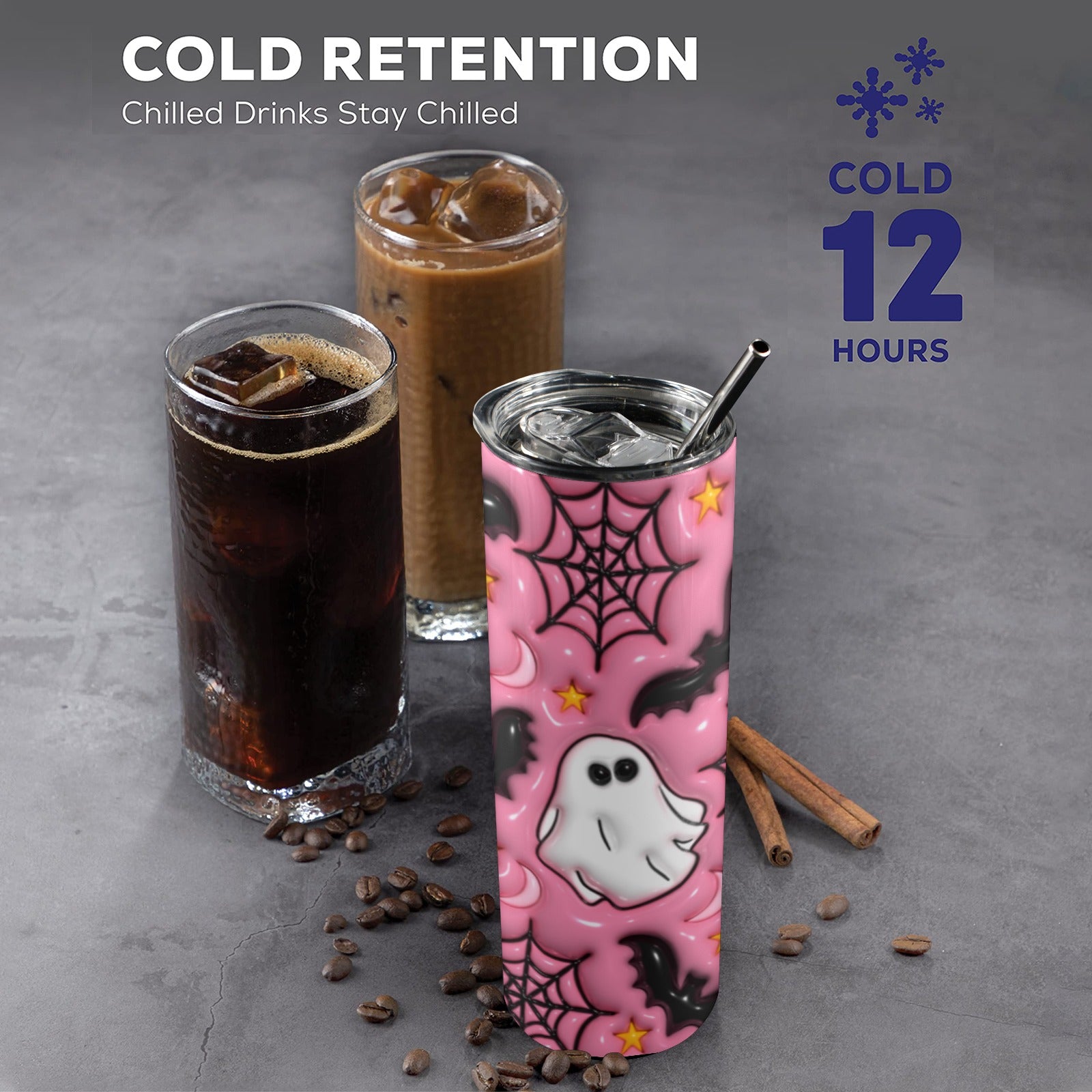 Witch Halloween Skinny Tumbler with Lid and Straw-MoonChildWorld