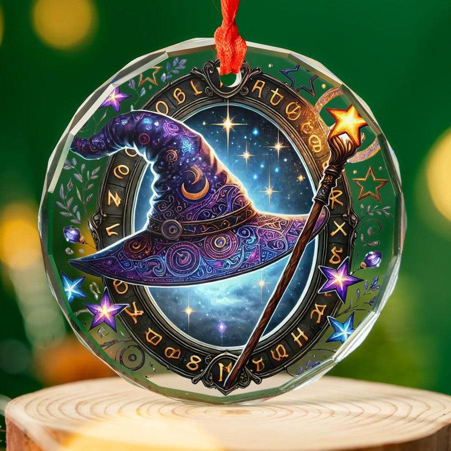 Witch Hat Glass Ornament Wicca Christmas Ornament-MoonChildWorld