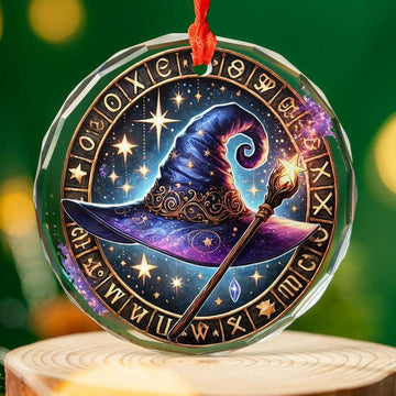 Witch Hat Glass Ornament Wicca Christmas Ornament-MoonChildWorld