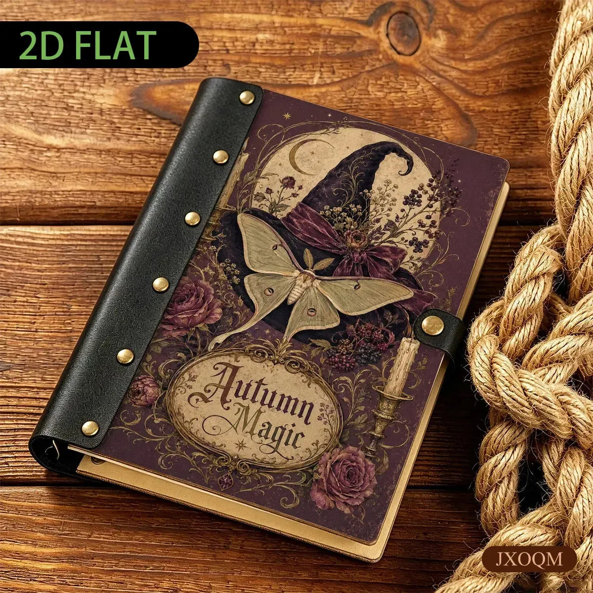 Witch Hat Luna Moth Journal - grimoire binder - MoonChildWorld