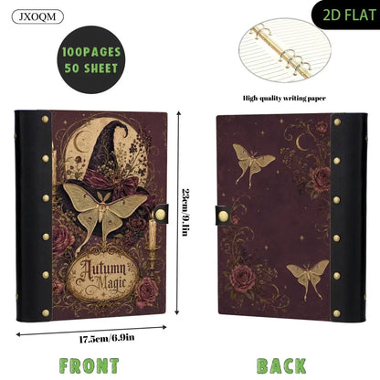 Witch Hat Luna Moth Journal - witch journal - MoonChildWorld