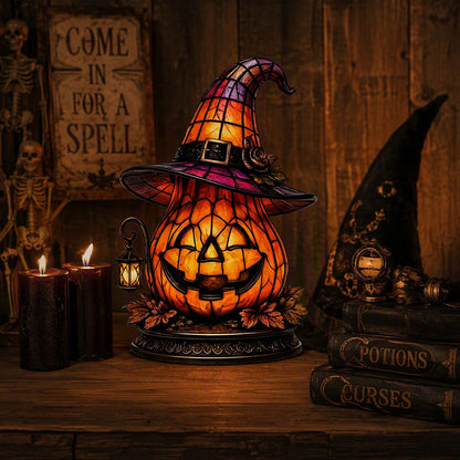 Base and power connection of the witch hat pumpkin lamp