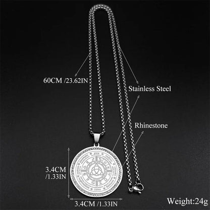 Witch Irish Knot Astrology 12 Constellations Necklace Triquetra Pagan Wheel of the Year Jewelry-MoonChildWorld