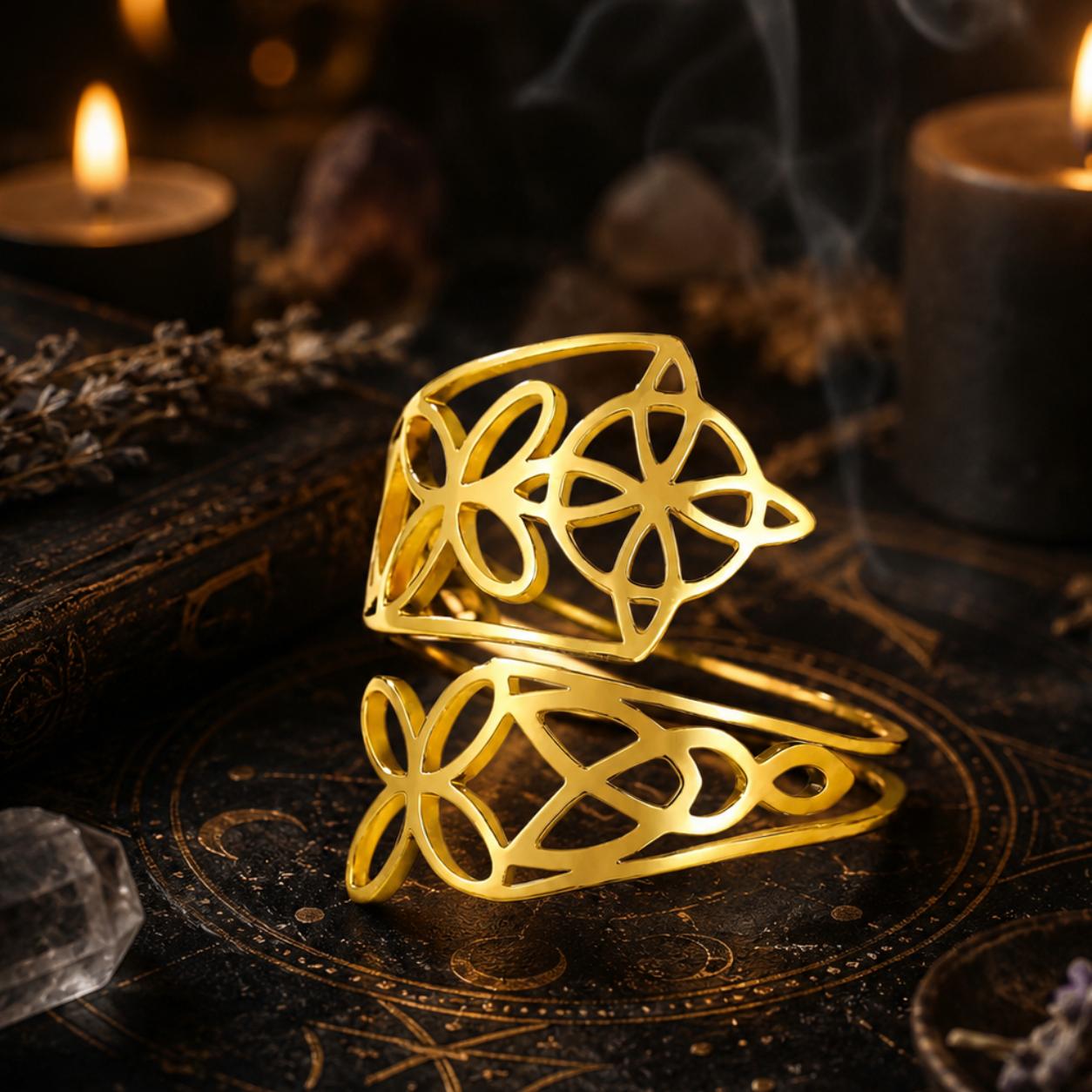 Witch Knot Adjustable Ring – Stainless Steel Wiccan Irish Jewelry-MoonChildWorld