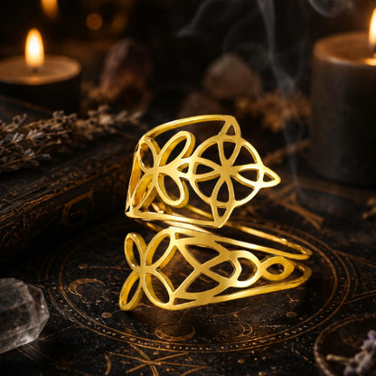 Witch Knot Adjustable Ring – Stainless Steel Wiccan Irish Jewelry-MoonChildWorld