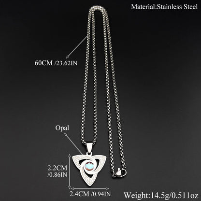 Witch Knot Celtic Necklace with Moonstone Pendant-MoonChildWorld