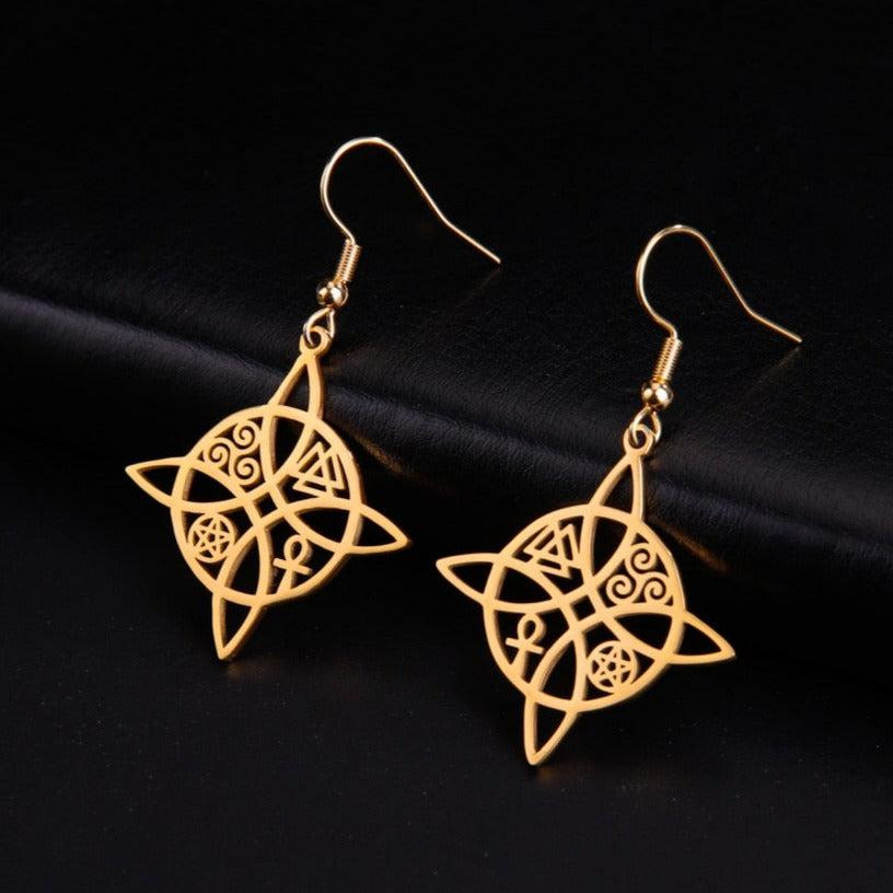 Witch Knot Drop Earrings-MoonChildWorld