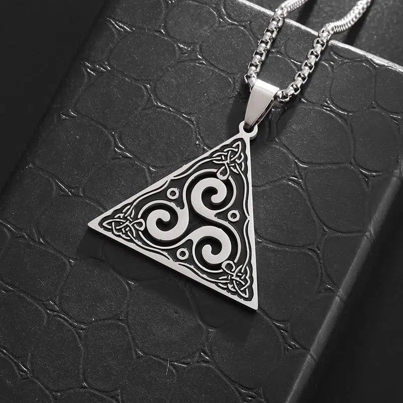 Witch Knot Necklace Spiral Celtic Knot Triskele Witchy Necklace-MoonChildWorld