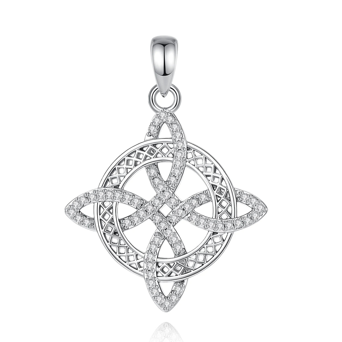 Size reference for the witch knot Celtic pendant necklace