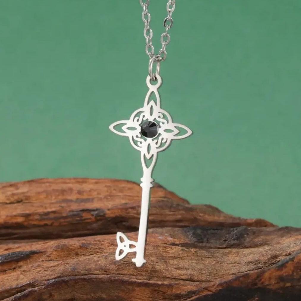 Witch Knot Pendant Necklace for Celtic Knot Cross Necklace Witchy Jewelry-MoonChildWorld