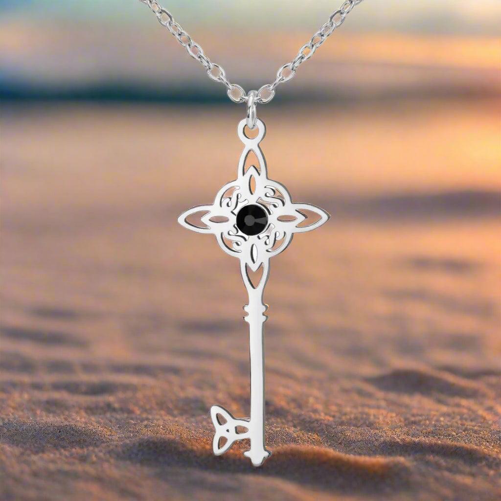 Witch Knot Pendant Necklace for Celtic Knot Cross Necklace Witchy Jewelry-MoonChildWorld