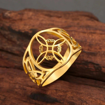 Witch Knot Ring Celtic Pagan Ring Protection Jewelry