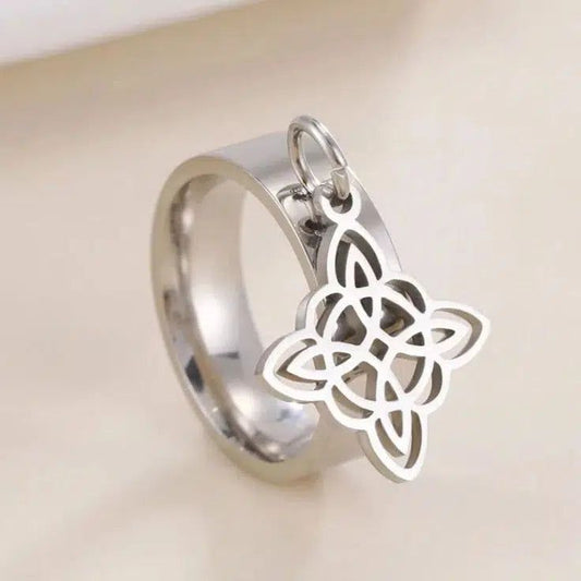 Witch Knot Ring Wicca Witchcraft Protection Jewelry-MoonChildWorld