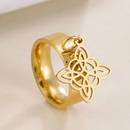 Witch Knot Ring Wicca Witchcraft Protection Jewelry-MoonChildWorld