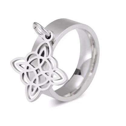 Witch Knot Ring Wicca Witchcraft Protection Jewelry-MoonChildWorld