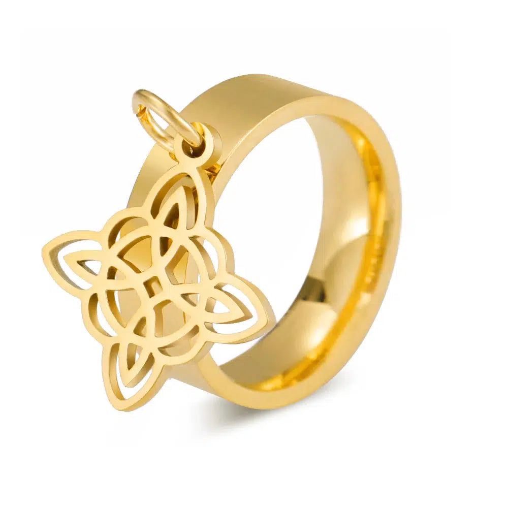 Witch Knot Ring Wicca Witchcraft Protection Jewelry-MoonChildWorld
