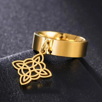 Witch Knot Ring Wicca Witchcraft Protection Jewelry-MoonChildWorld