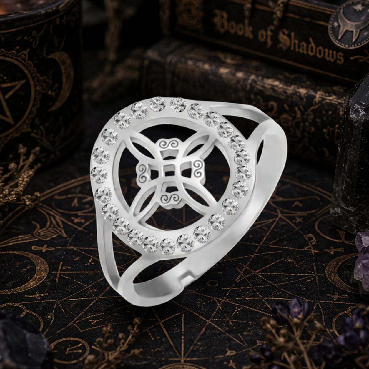 Witch Knot Ring Witchcraft Celtic Knot Ring Pagan Wiccan Jewelry-MoonChildWorld