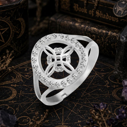 Witch Knot Ring Witchcraft Celtic Knot Ring Pagan Wiccan Jewelry-MoonChildWorld