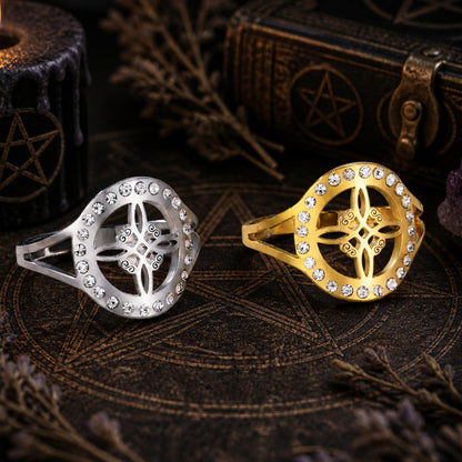 Witch Knot Ring Witchcraft Celtic Knot Ring Pagan Wiccan Jewelry-MoonChildWorld