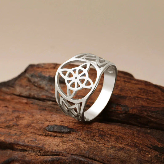 Witch Knot Ring Witchcraft Wicca Triquetra Celtics Knot Ring-MoonChildWorld