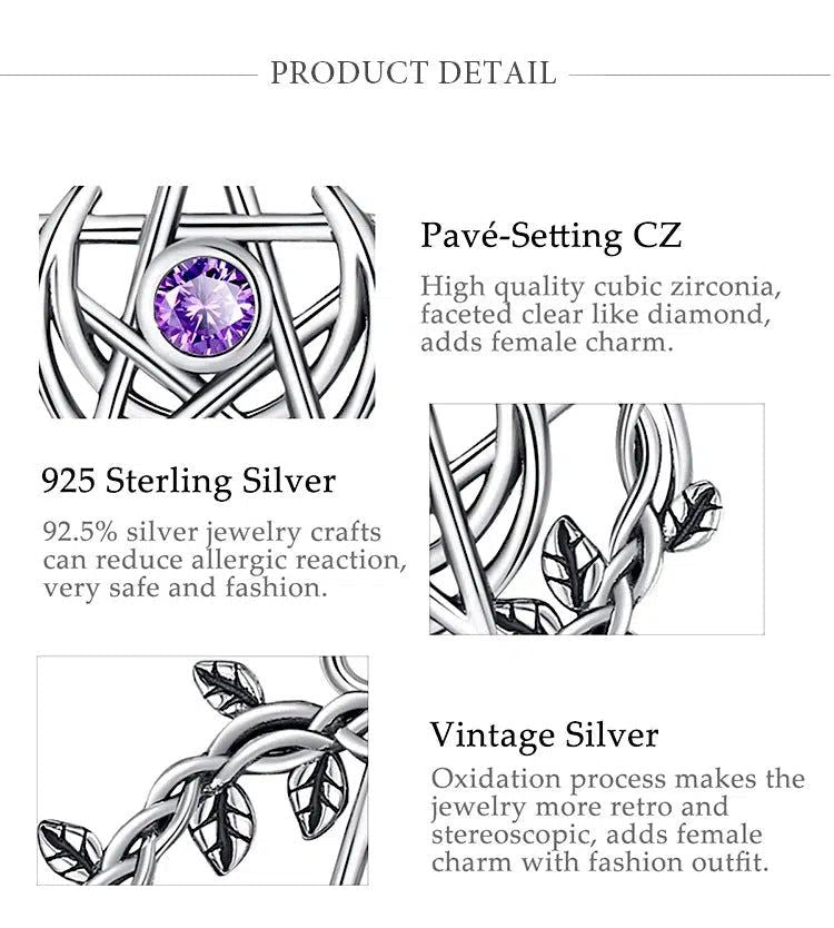 Witch Moon Pentacle Necklace Olive Leaf Moon Wicca Jewelry-MoonChildWorld