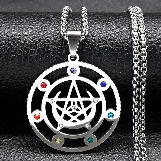 Witch Moon Pentacle Necklace