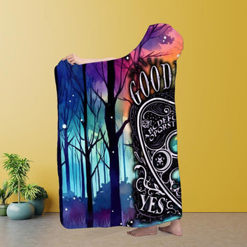 Witch Ouija board Hooded Blanket