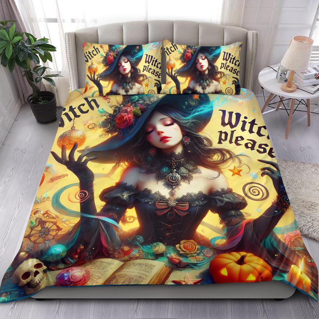 Witch Please Bedding Set Halloween Decor-MoonChildWorld
