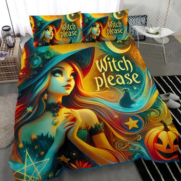 Witch Please Halloween Bedding Set-MoonChildWorld