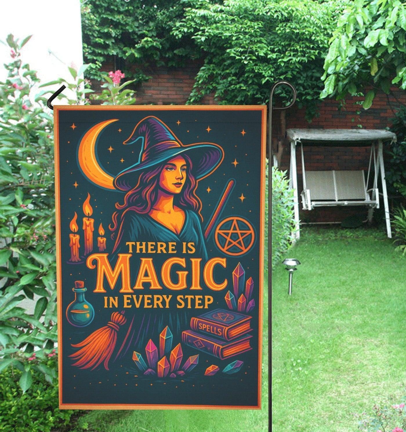 Witch of Light and Wisdom Garden Flag and House Flag for Wiccan Outdoor Decor-MoonChildWorld