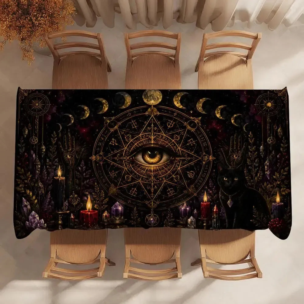 Witchcore altar cloth – occult print detail