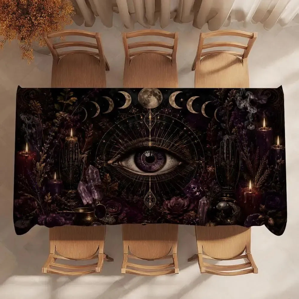 Witchcore tablecloth – gothic kitchen table decor