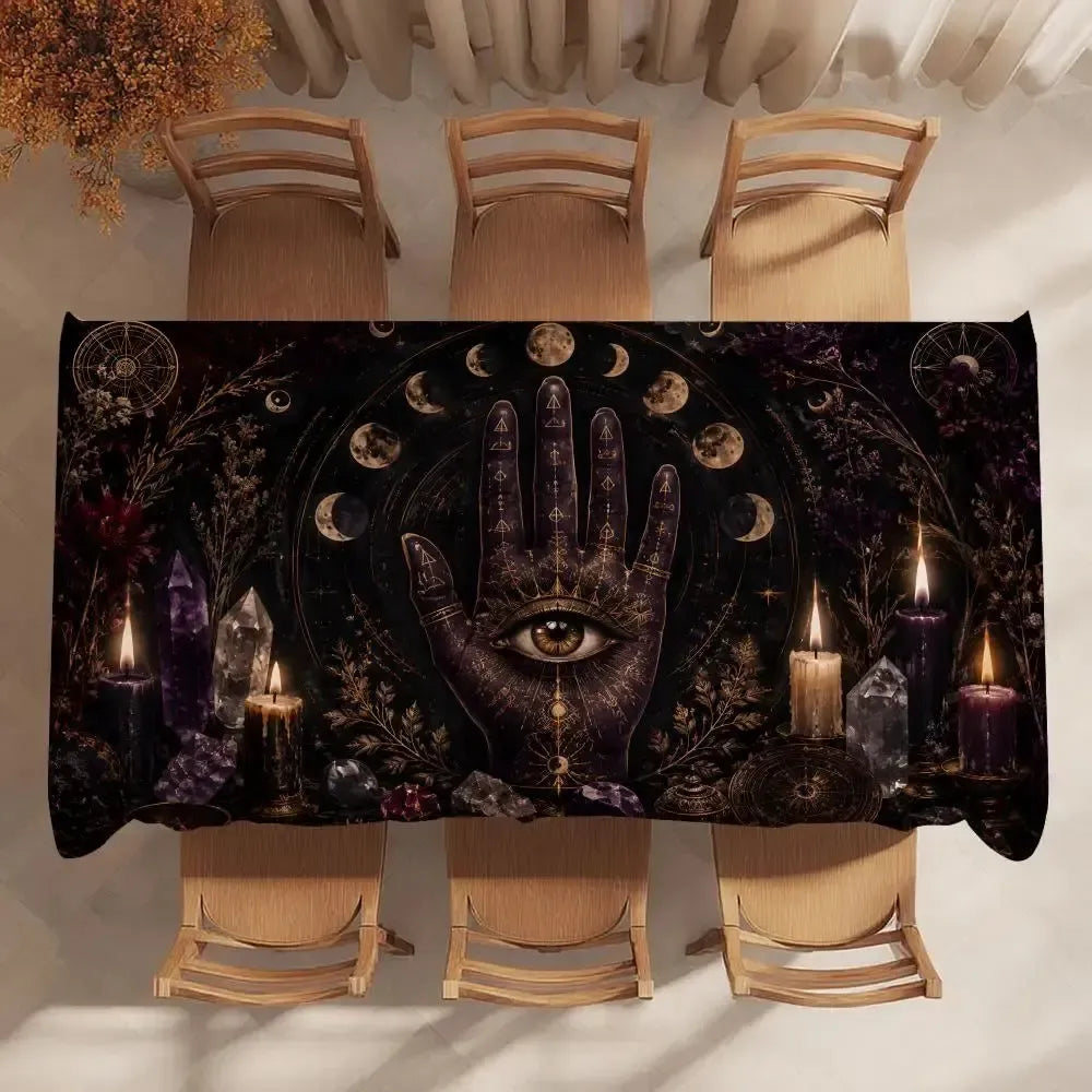Witchy eye table cloth – machine washable altar cover