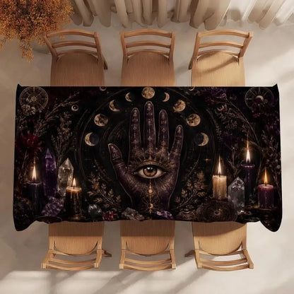Witchy eye table cloth – machine washable altar cover