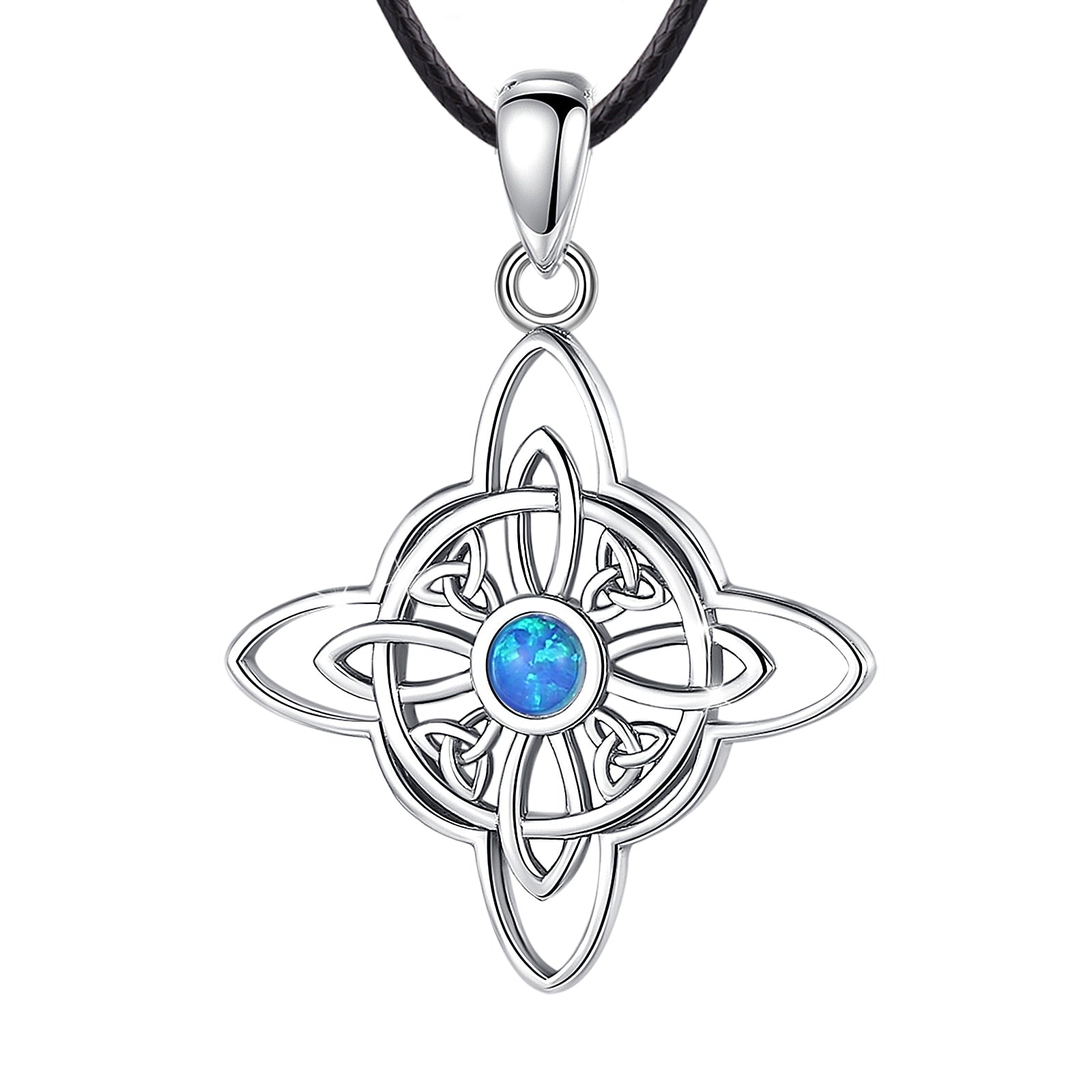 Witchcraft Celtic Knot Necklace Opal Wicca Amulet Necklace-MoonChildWorld