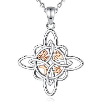 Witchcraft Celtic Knot Necklace Witch Jewelry-MoonChildWorld