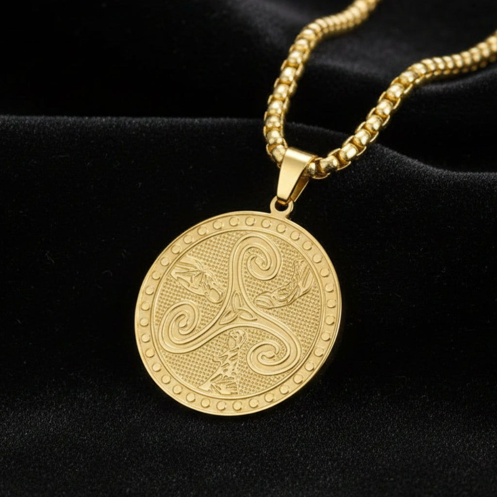 Witchcraft Celtic Knot Triskele Symbol Necklace Wicca Pagan Jewelry-MoonChildWorld