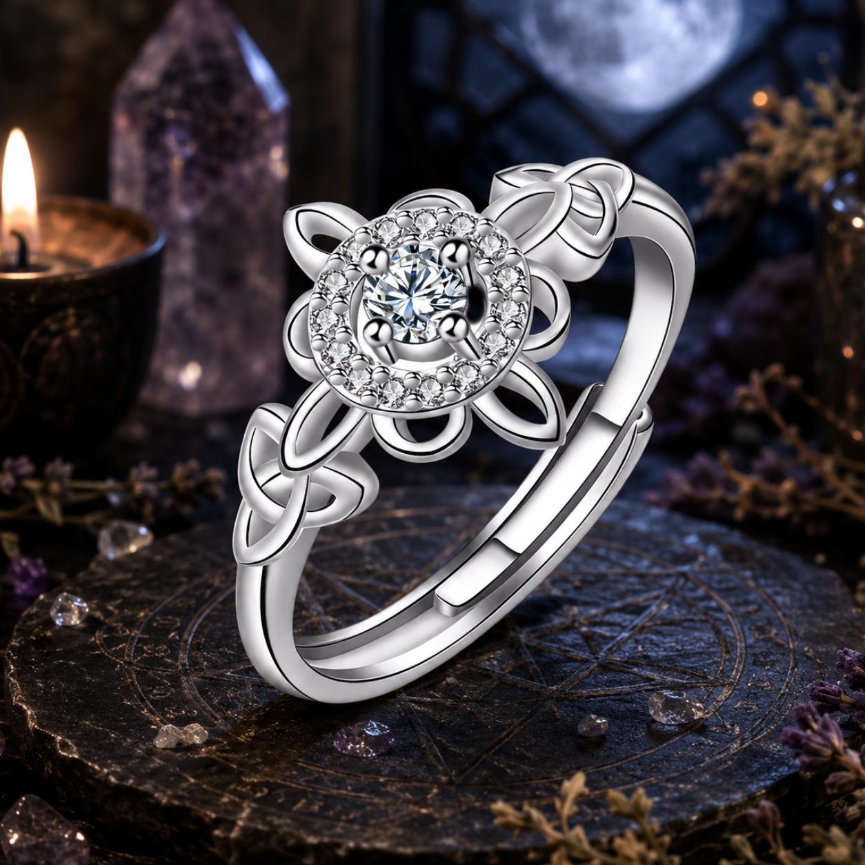 Witchcraft Celtic Knot Witch Ring Wicca Pagan Jewelry Protection Amulet-MoonChildWorld
