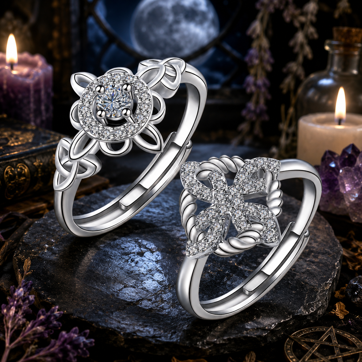Witchcraft Celtic Knot Witch Ring Wicca Pagan Jewelry Protection Amulet-MoonChildWorld