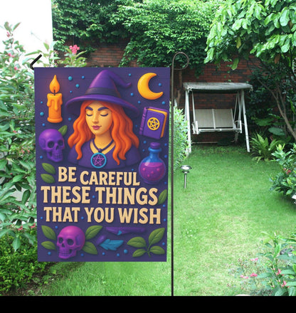 Witchcraft Halloween Garden Flag and House Flag for Witches, Wiccan Homes-MoonChildWorld