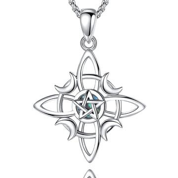 Witchcraft Pentacle Celtic Knot Necklace Wiccan Jewelry-MoonChildWorld
