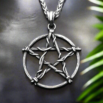 Witchcraft Pentagram Necklace Pentacle Pagan Jewelry-MoonChildWorld