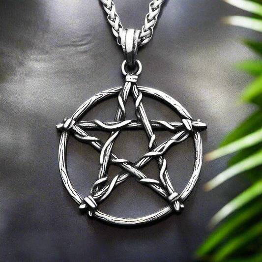 Witchcraft Pentagram Necklace Pentacle Pagan Jewelry-MoonChildWorld