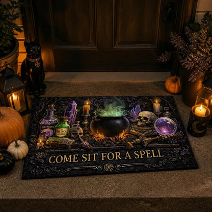 Witchcraft Spell Doormat – Occult Pagan Welcome Mat for Gothic Home_mockup_1.webp