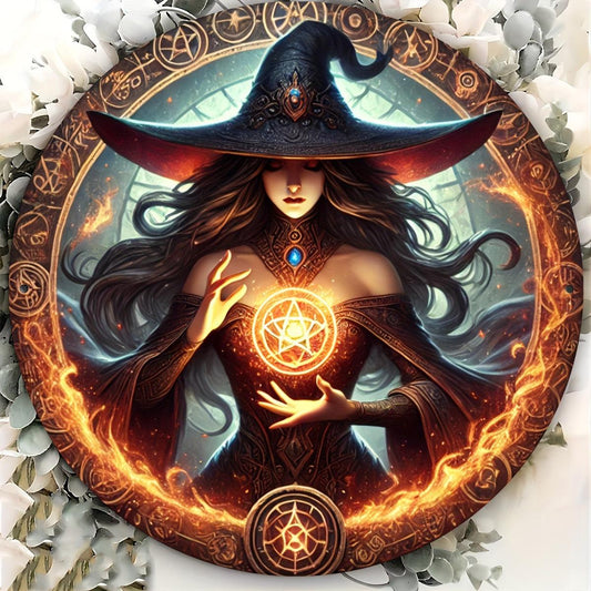Witchcraft Wall Art Magic Witch Metal Sign for Halloween Decorations-MoonChildWorld