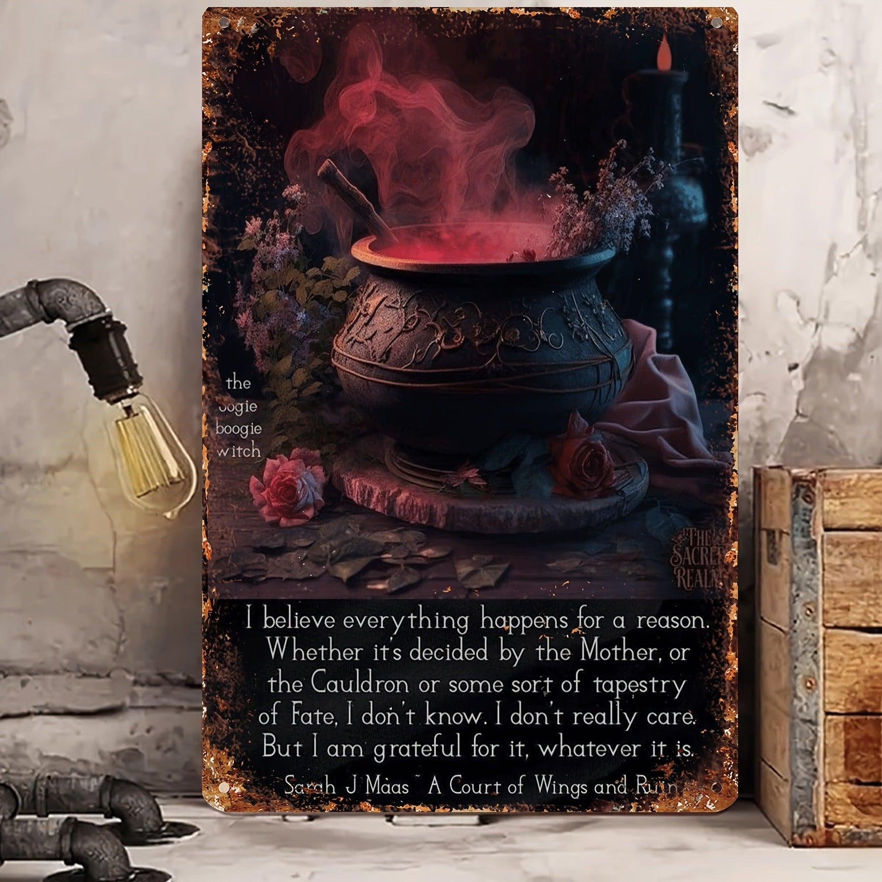 Witchcraft Wicca Metal Sign Witch Wall Decor Halloween Welcome Sign-MoonChildWorld