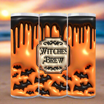 Witches Brew Halloween Skinny Tumbler-MoonChildWorld