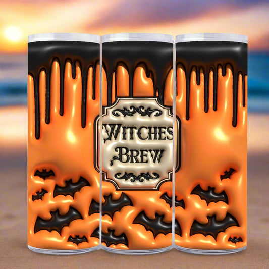 Witches Brew Halloween Skinny Tumbler-MoonChildWorld